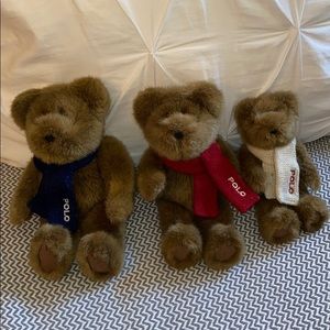 Ralph Lauren Polo teddy bears (set of 3)